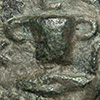 Detail of the reverse of a bronze coin of king Kersobleptes of Thrace, showing a skyphos.