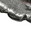 Detail of the obverse of avRoman republican denarius showing serrations