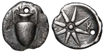 Silver triobol of Korkyra