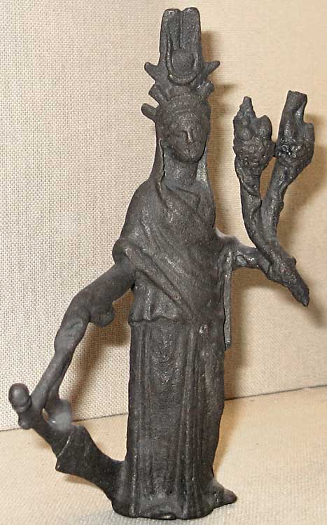 A statuette of Isis-Tyche from the British Museum