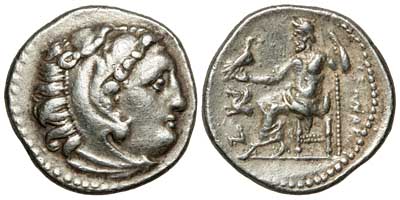 A silver drachm of Alexander III The Great